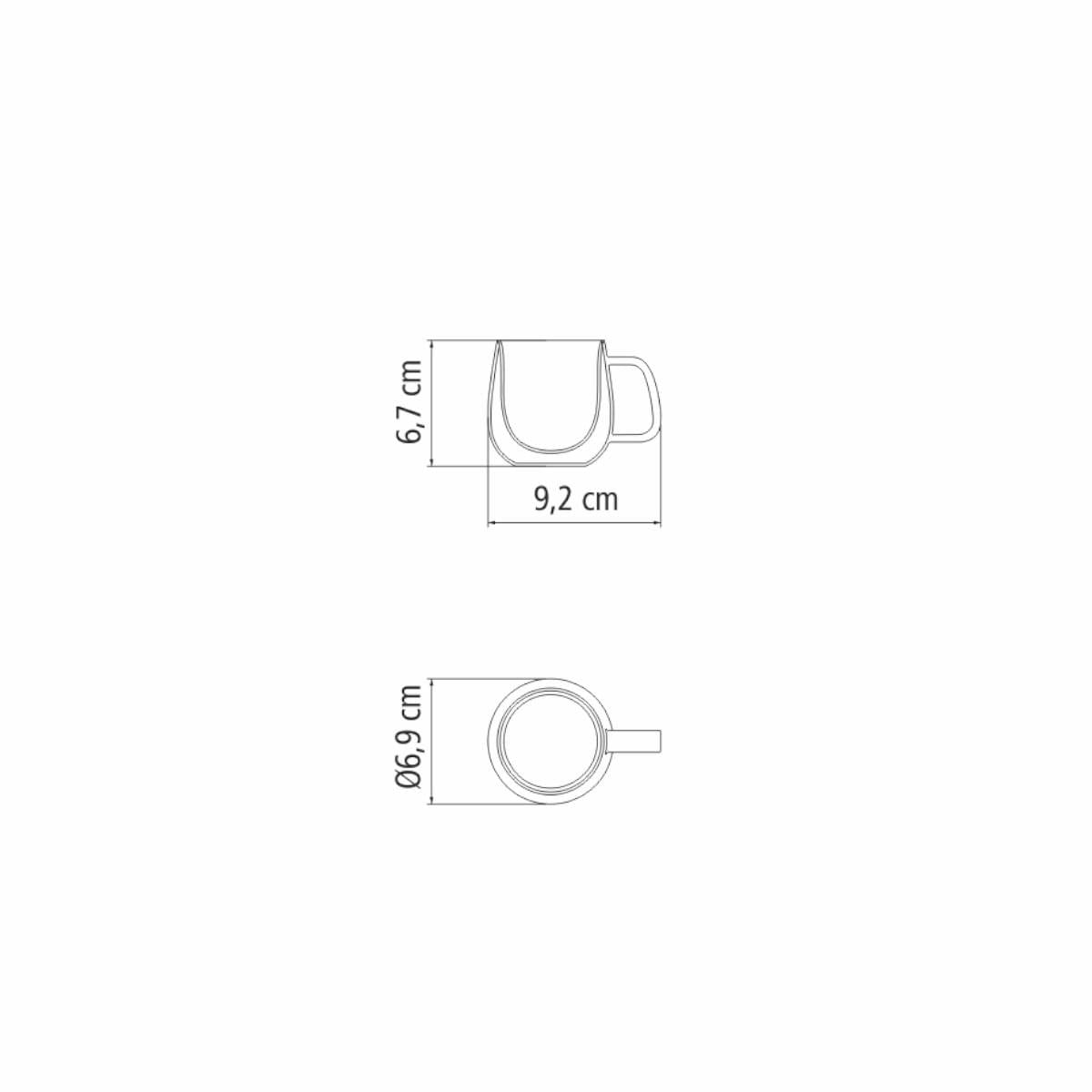 Conjunto de Xícaras Tramontina para Café 2 Peças 100 ml