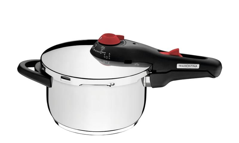 Panela de Pressão com Cozi-Vapore 22 cm Aço Inox SOLAR 4,5 Litros Tramontina 62513222