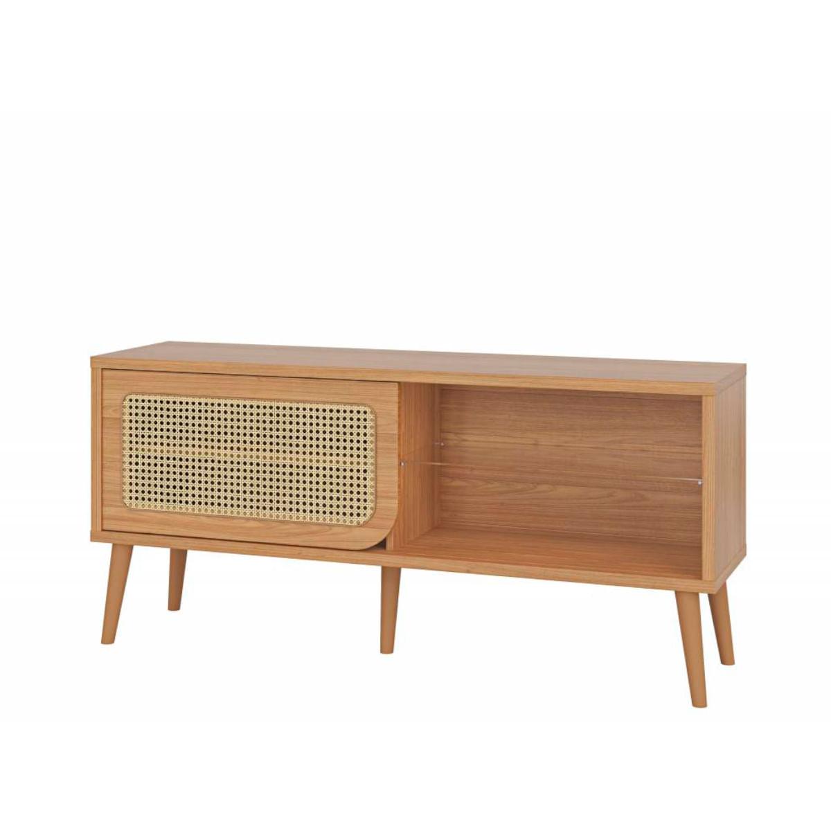 Rack Tela para TV em MDF 135 cm com 1 Porta de Correr Freijó Dalla Costa