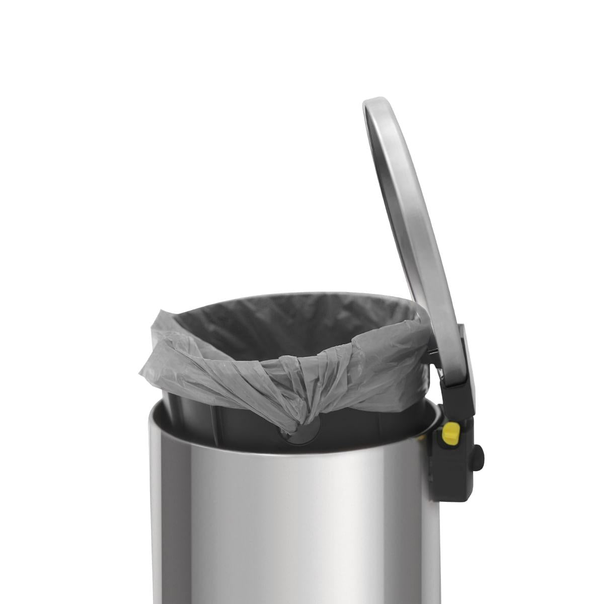 Lixeira com Pedal Tramontina Loop Aço Inox Polido 20 Litros