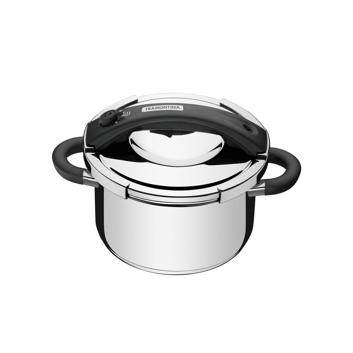 Panela de Pressão Tramontina em Aço Inox Fundo Triplo 24 cm 6 Litros 62518240
