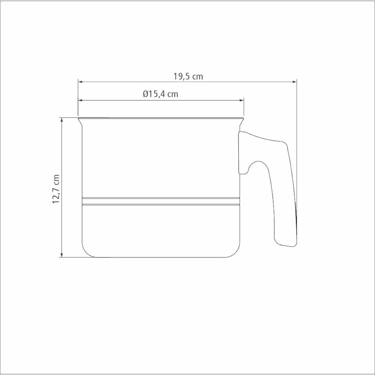 Fervedor Tramontina Sicília em Alumínio Starflon Avelã 14 cm 1,9 L