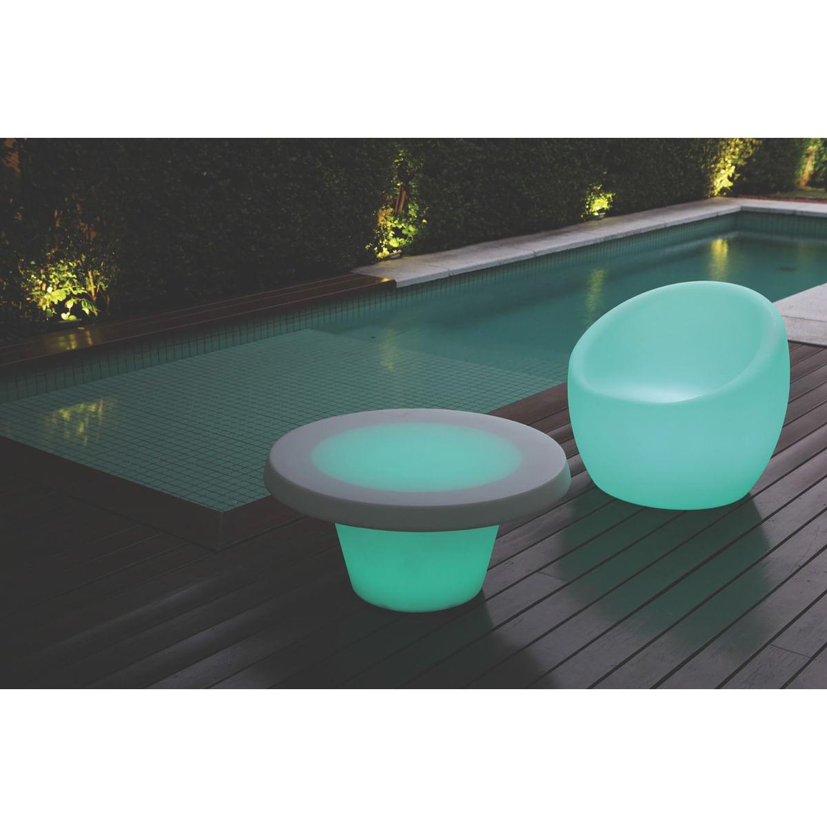 Mesa de Centro Tramontina Cona Lumiére 80x39cm Polietileno com Lâmpada Led