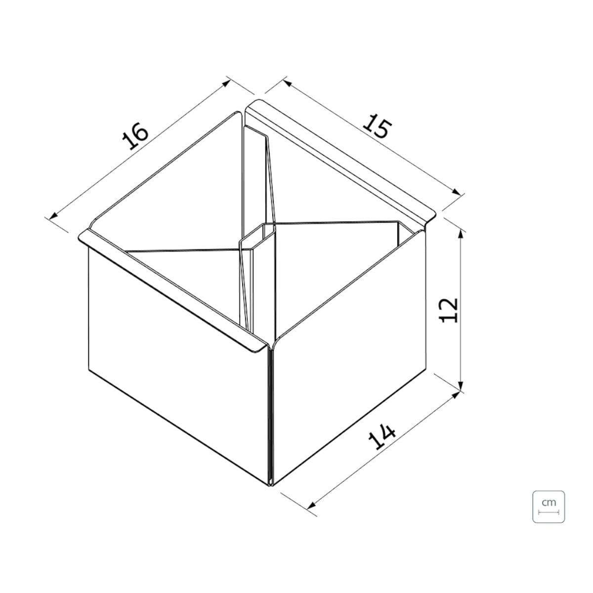 Porta Talheres Tramontina em Aço Inox Scotch Brite 16 x 15 cm para uso no Canal Organizador