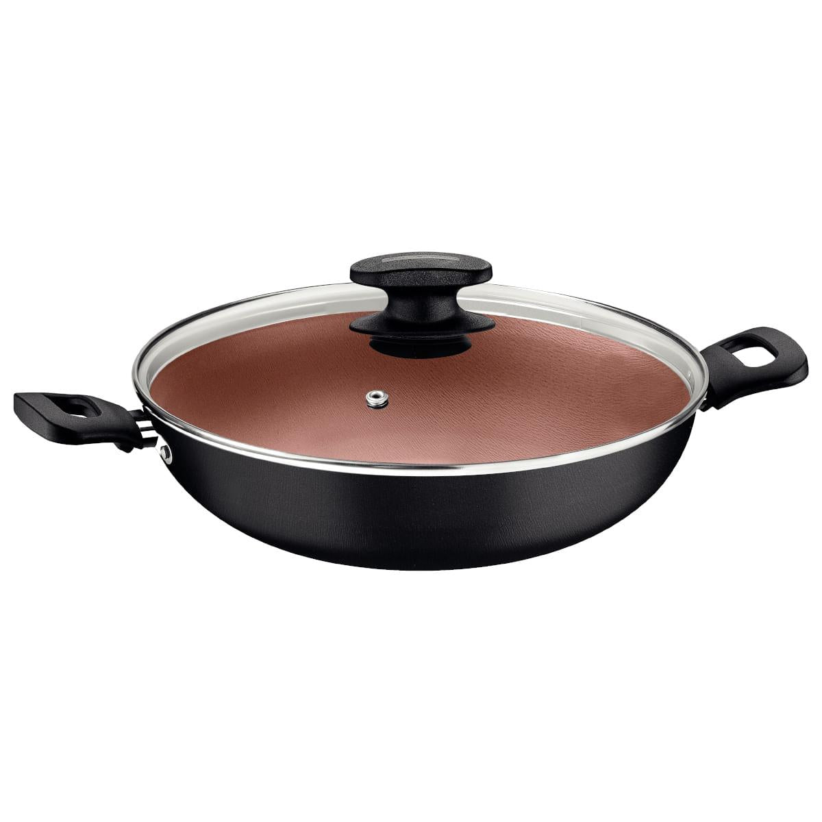 Wok Tramontina Loreto em Alumínio Antiaderente Starflon Max Preto 28 cm 3,3 L