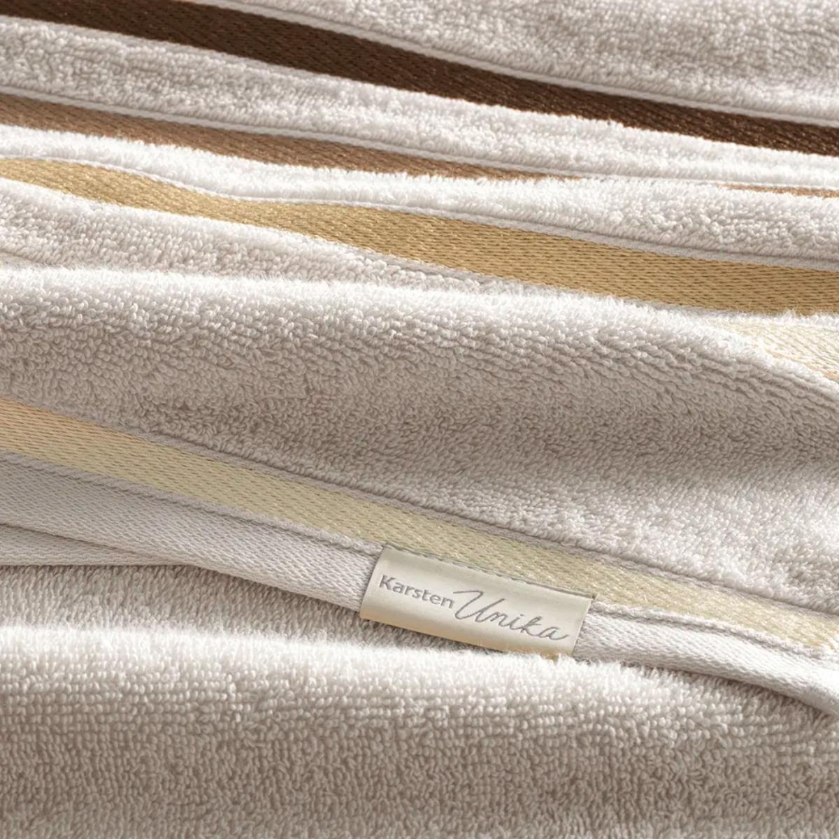 Toalha de Rosto Karsten Fio Penteado Lumina Ivory Marrom