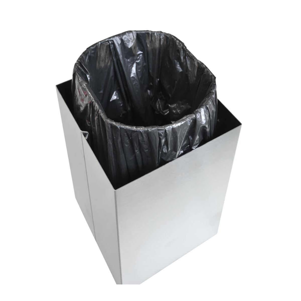 Lixeira Inox Luz Slim com Suporte para Papel Higiênico Tramontina Scotch Brite 5,5 Litros OUTLET