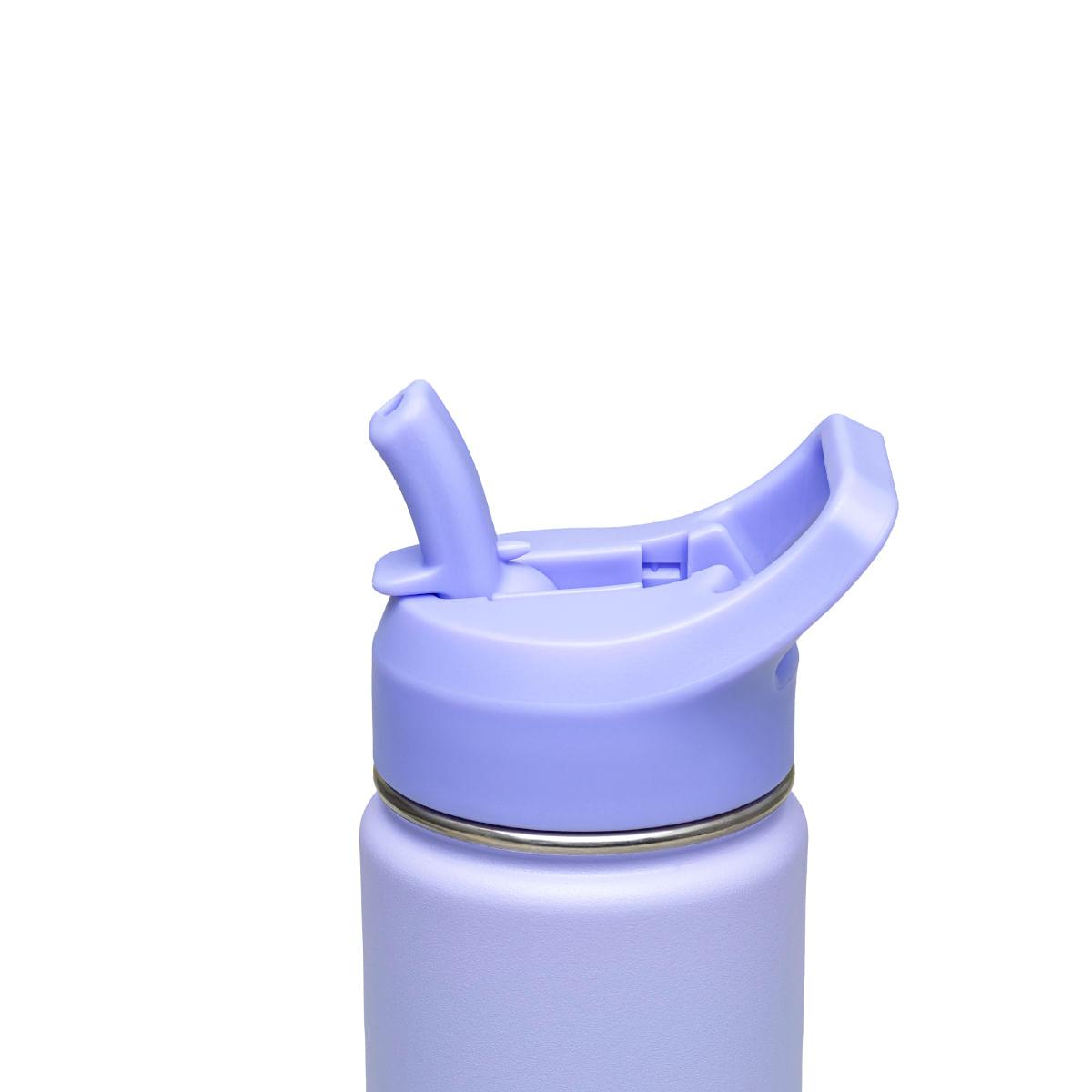 Garrafa Térmica Tramontina 650 ml Lilás com Canudo