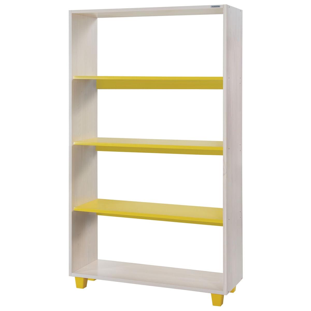 Estante Multiuso de Madeira Tramontina Summer 90/3 Branco/Amarelo 91624159