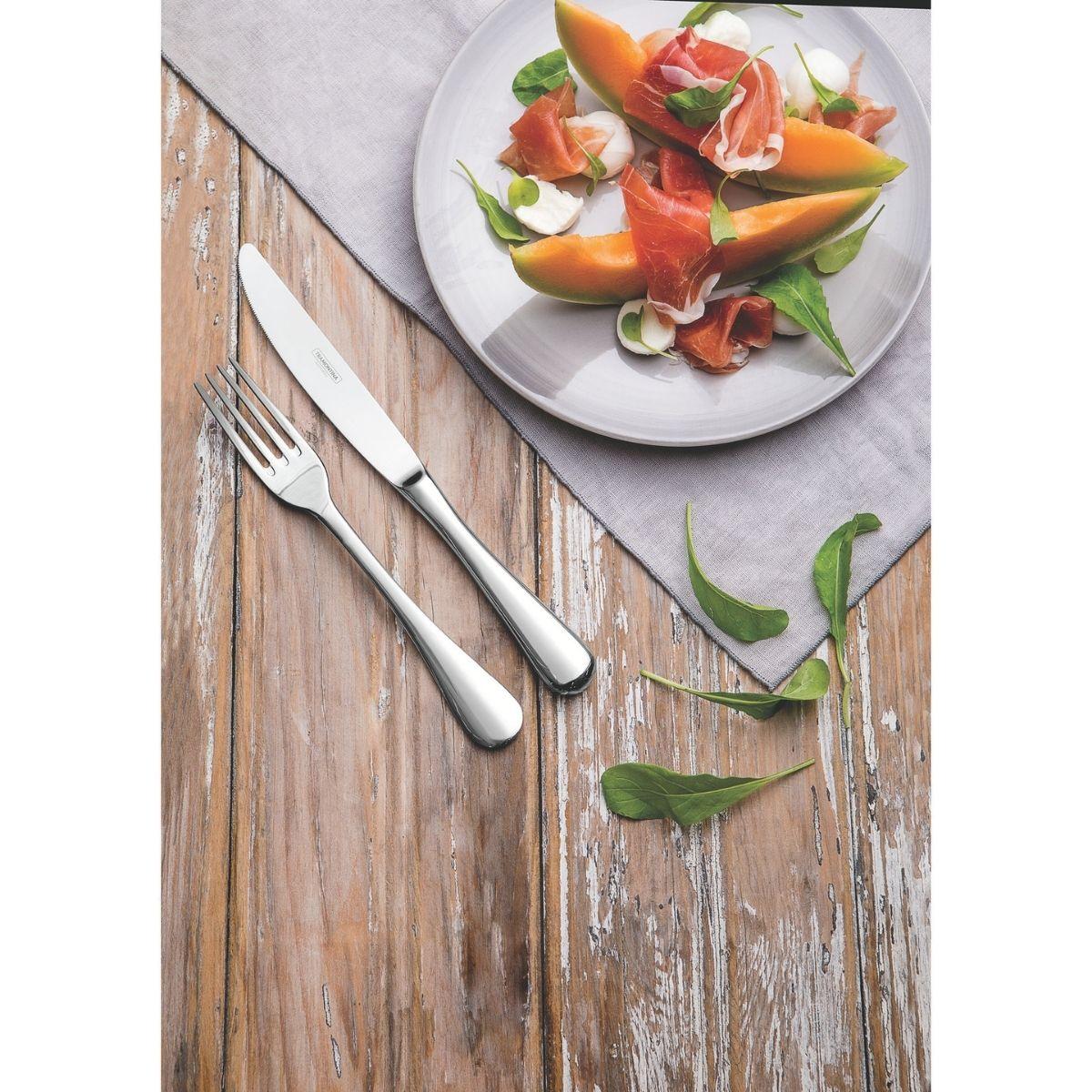 Faqueiro Tramontina Classic Aço Inox com Facas de Mesa Forjadas 24 Peças