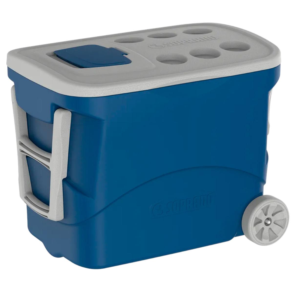 Caixa Térmica Tropical Plus 50L com Rodas Azul Soprano