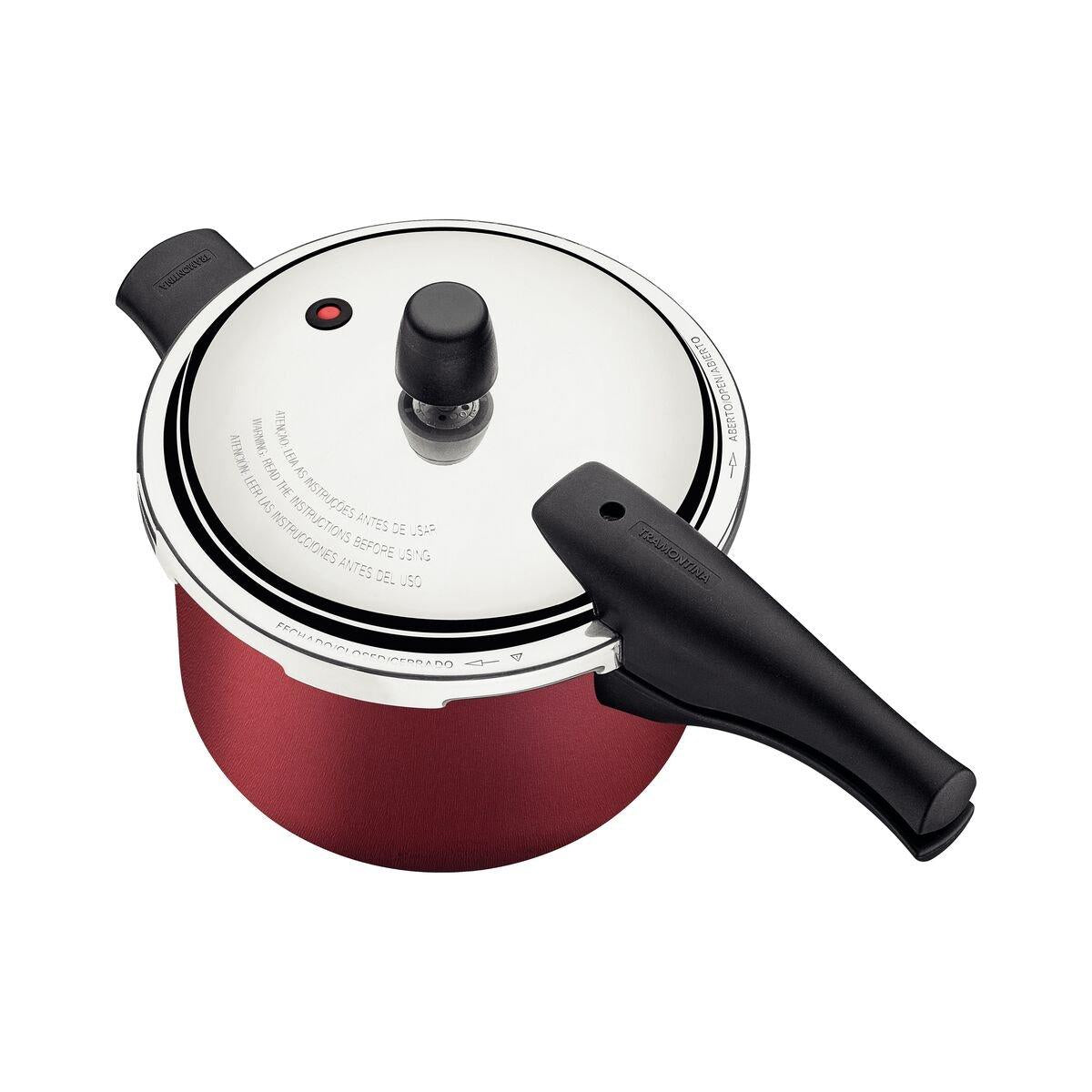 Panela de Pressão Tramontina Vancouver 3 L 20 cm Vermelho em Alumínio Antiaderente Starflon Max