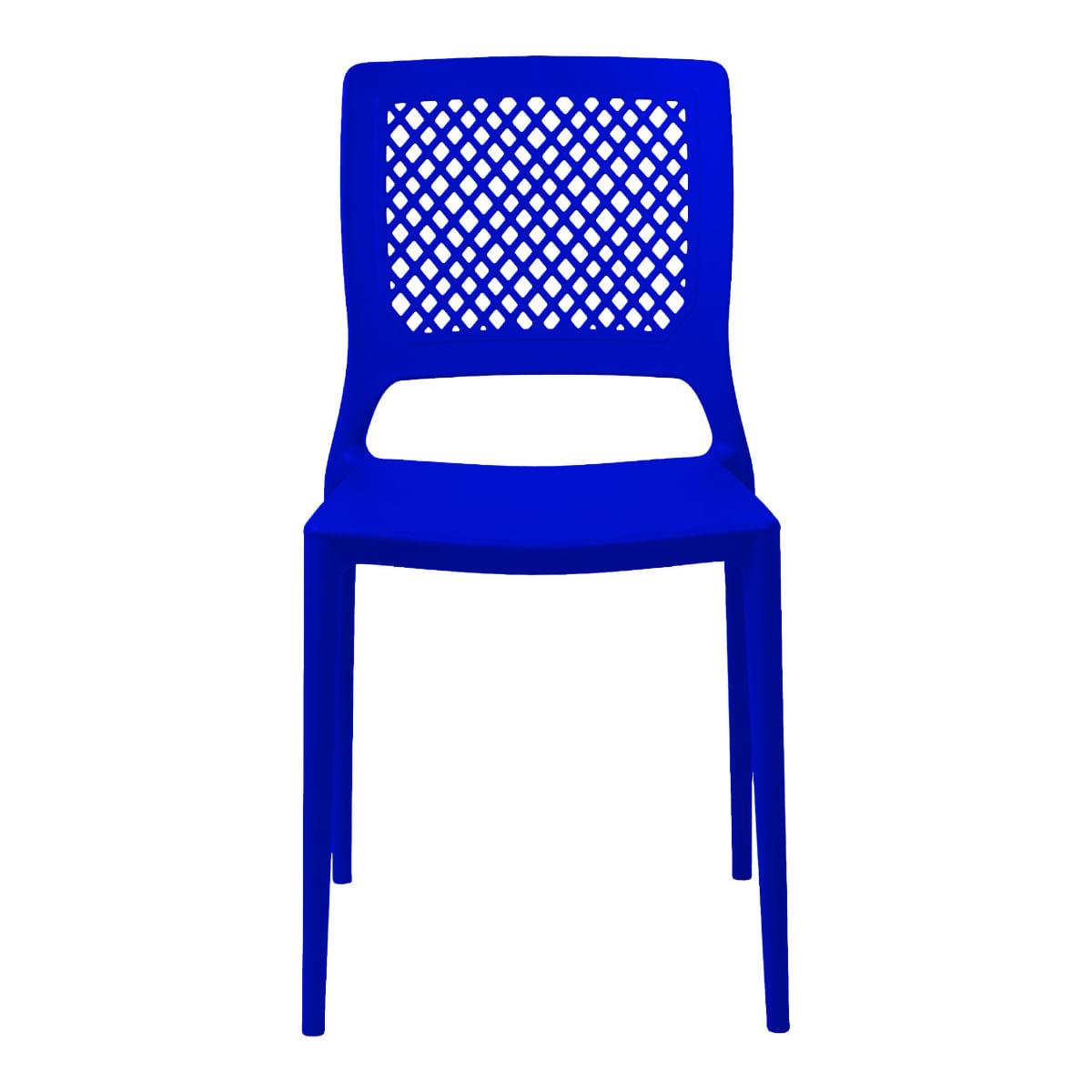 Cadeira Empilhável Vênus Azul Bic em Polipropileno Acrilys