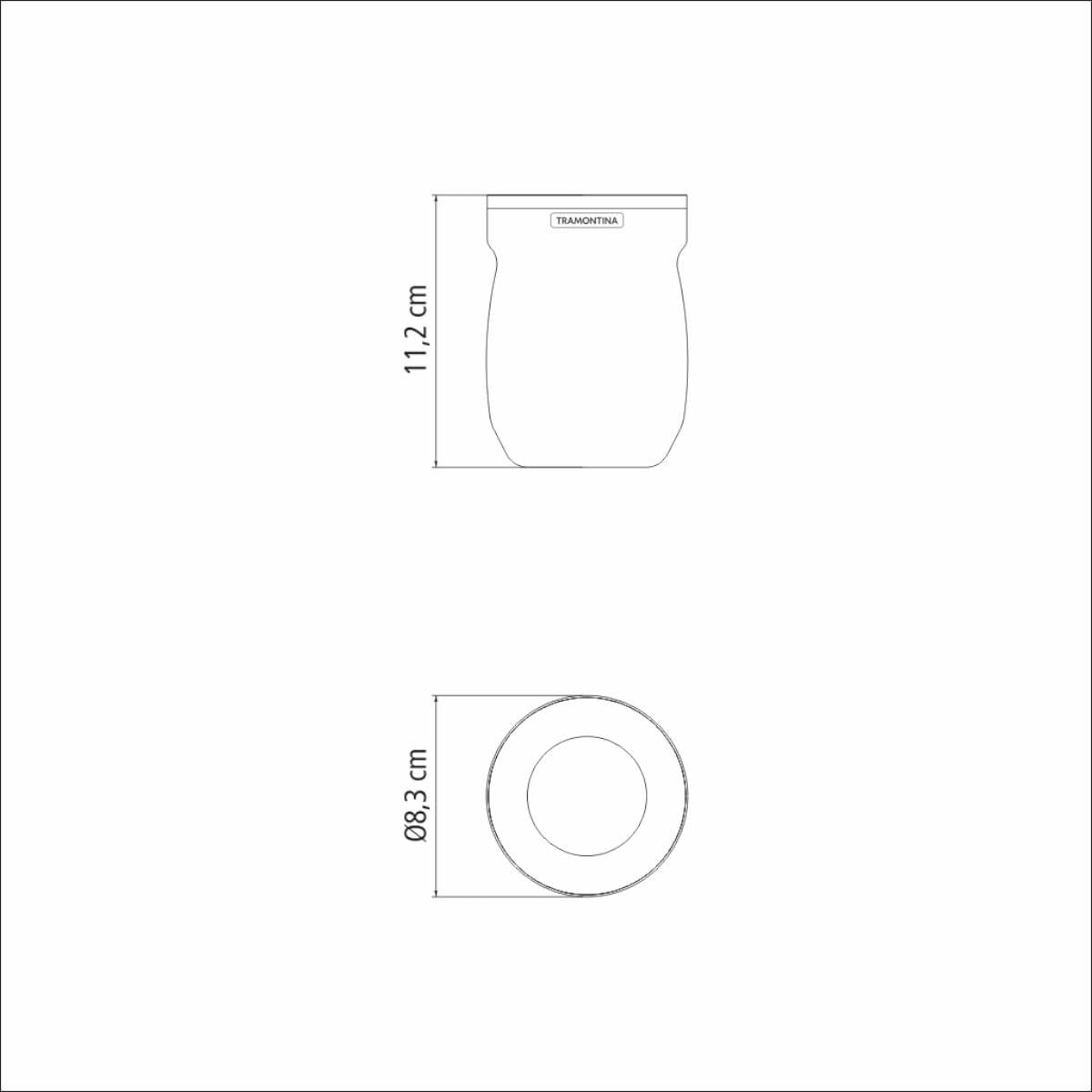 Cuia Térmica Tramontina em Aço Inox Preto 240 ml