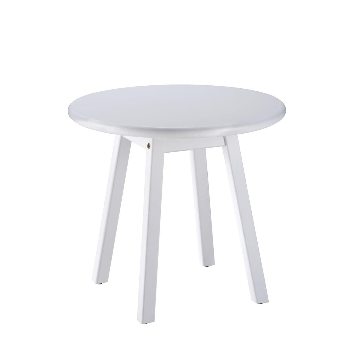 Mesa Lateral de Madeira Redonda Baixa 50 x 46 cm Branca Tramontina 91454050