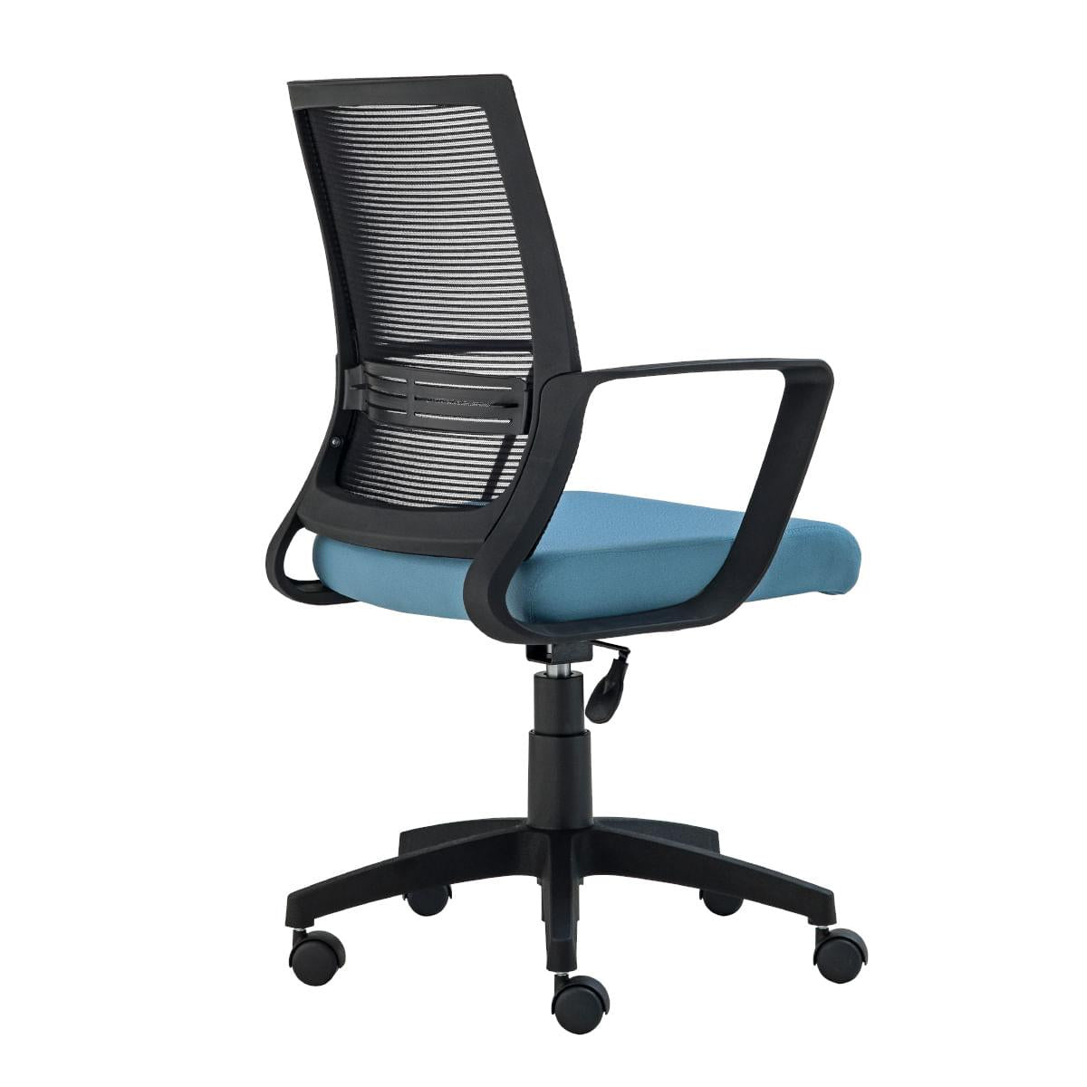 Cadeira de Escritório Giratória Stay Roal Preto/Azul Encosto em Tela Base em Nylon