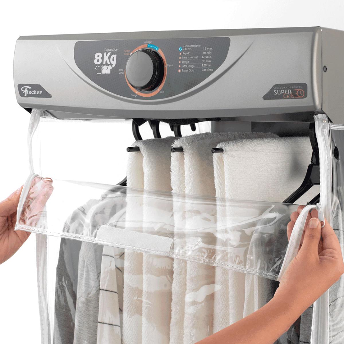 Secadora de Parede Fischer Super Ciclo 8 Kg com Timer Contínuo Cinza 220V