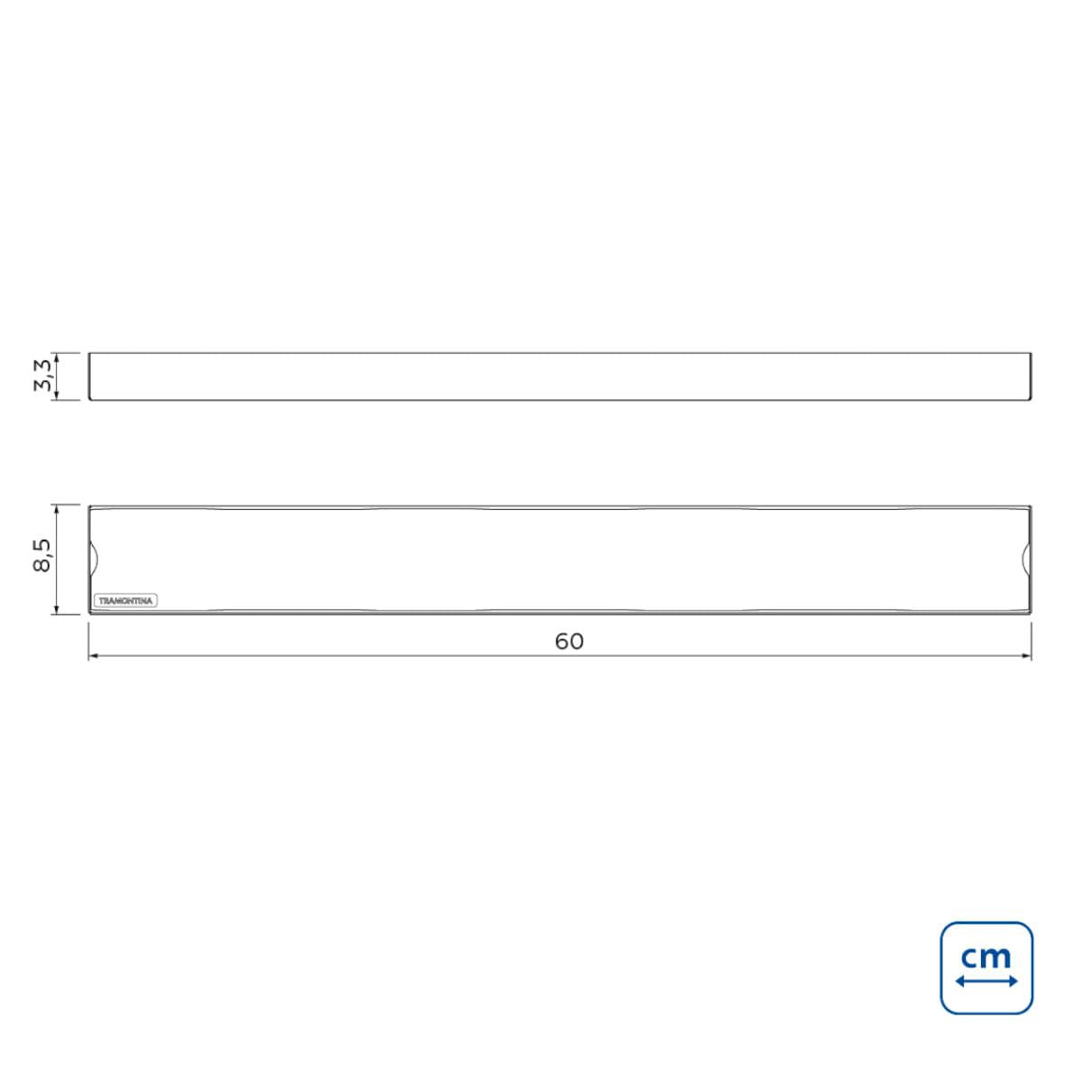 Ralo New Slim Tramontina em Aço Inox 60x7 cm