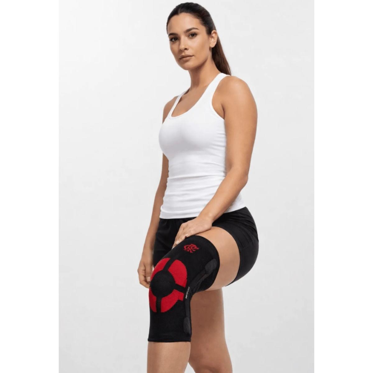 Joelheira PRO N1 Sport Flamengo Vermelho e Preto Tamanho M