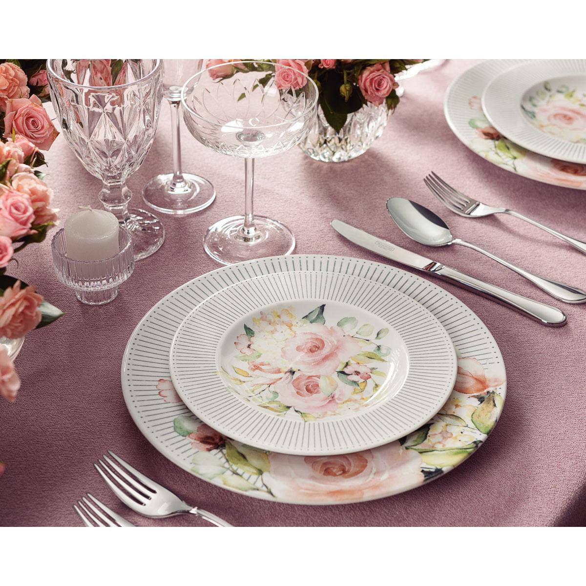Aparelho de Jantar Tramontina Ornatta em Porcelana Decorada 20 Peças