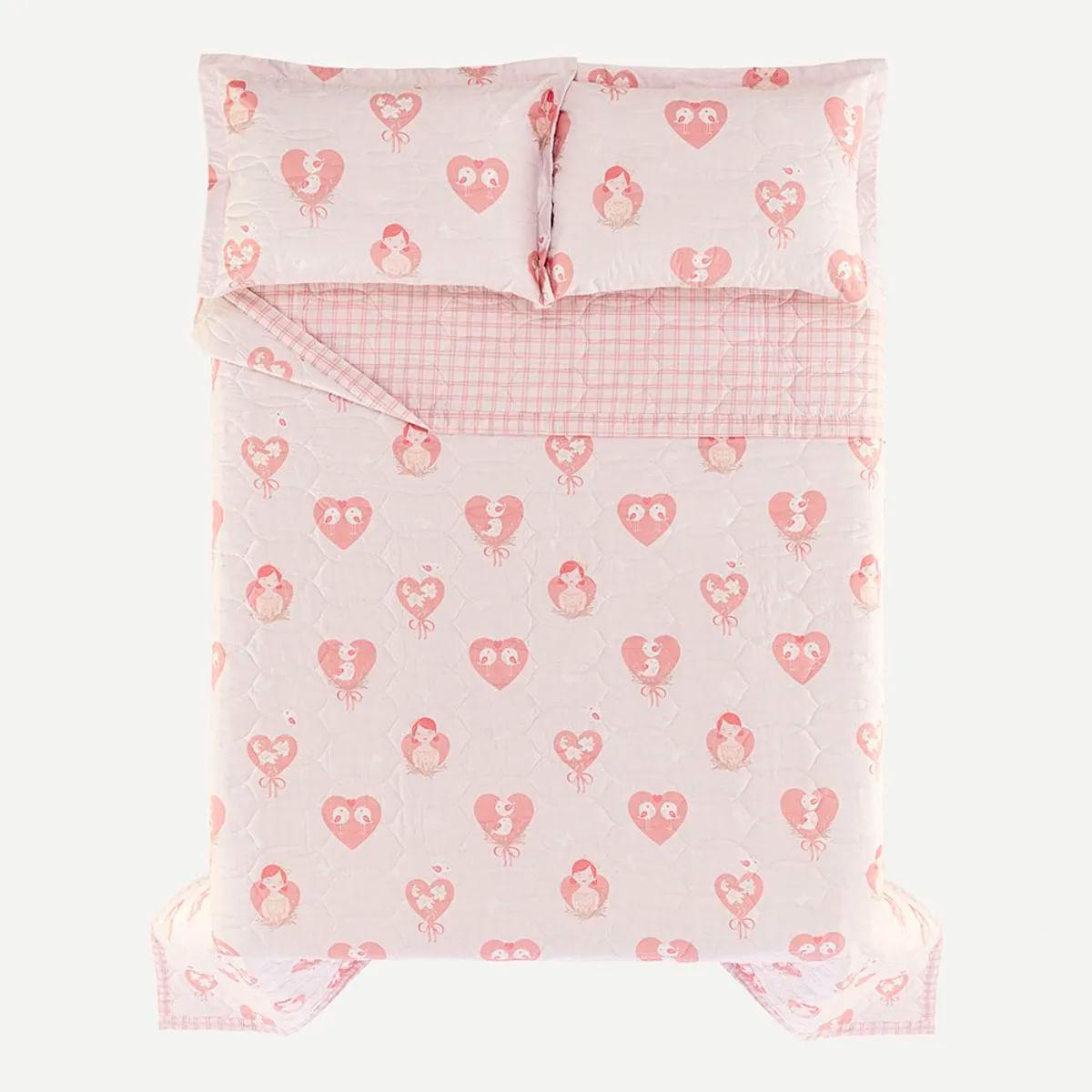 Colcha Infantil Casal Karsten com Porta-travesseiro 200 Fios Ameli