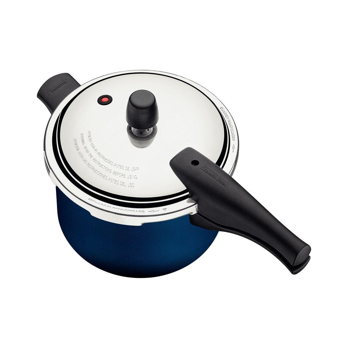 Panela de Pressão Tramontina Vancouver 4,5 L 20 cm Azul em Alumínio Antiaderente Starflon Max
