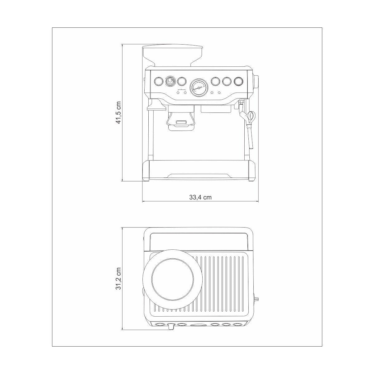 Cafeteira Elétrica Tramontina by Breville Express Pro em Aço Inox com Moedor 2 L 127 V