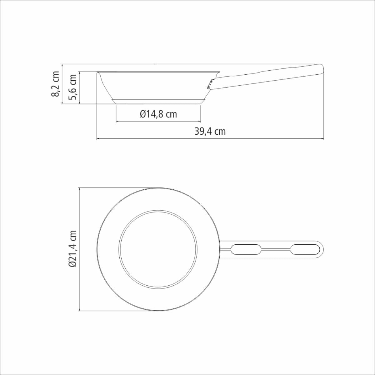 Frigideira Tramontina Allegra Aço Inox com Fundo Triplo 20 cm 1,30 L