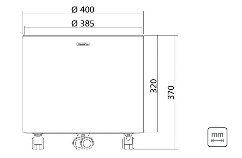 Cachepô Belt Inox Polido 40x37cm Tramontina 94540704