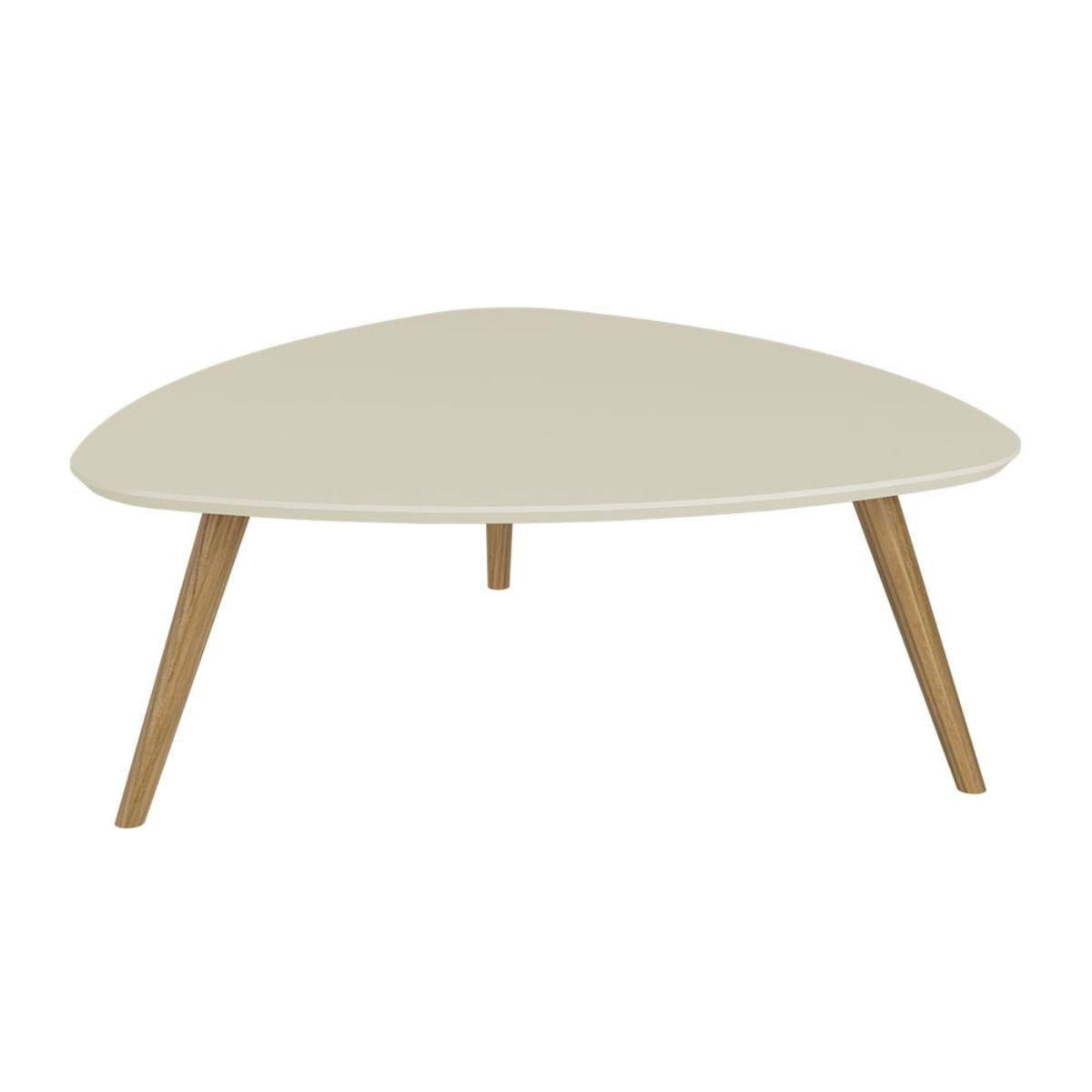 Mesa de Centro Unique em MDF Louro Luna Pés em Madeira Marin