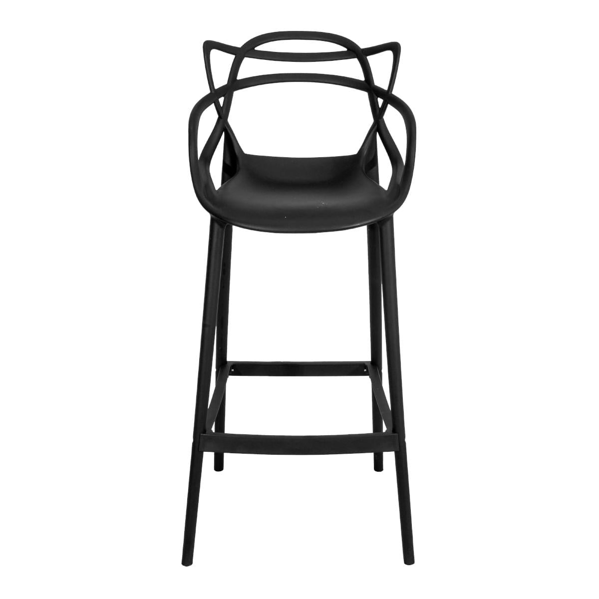 Banqueta Solna Preta em Polipropileno Or Design