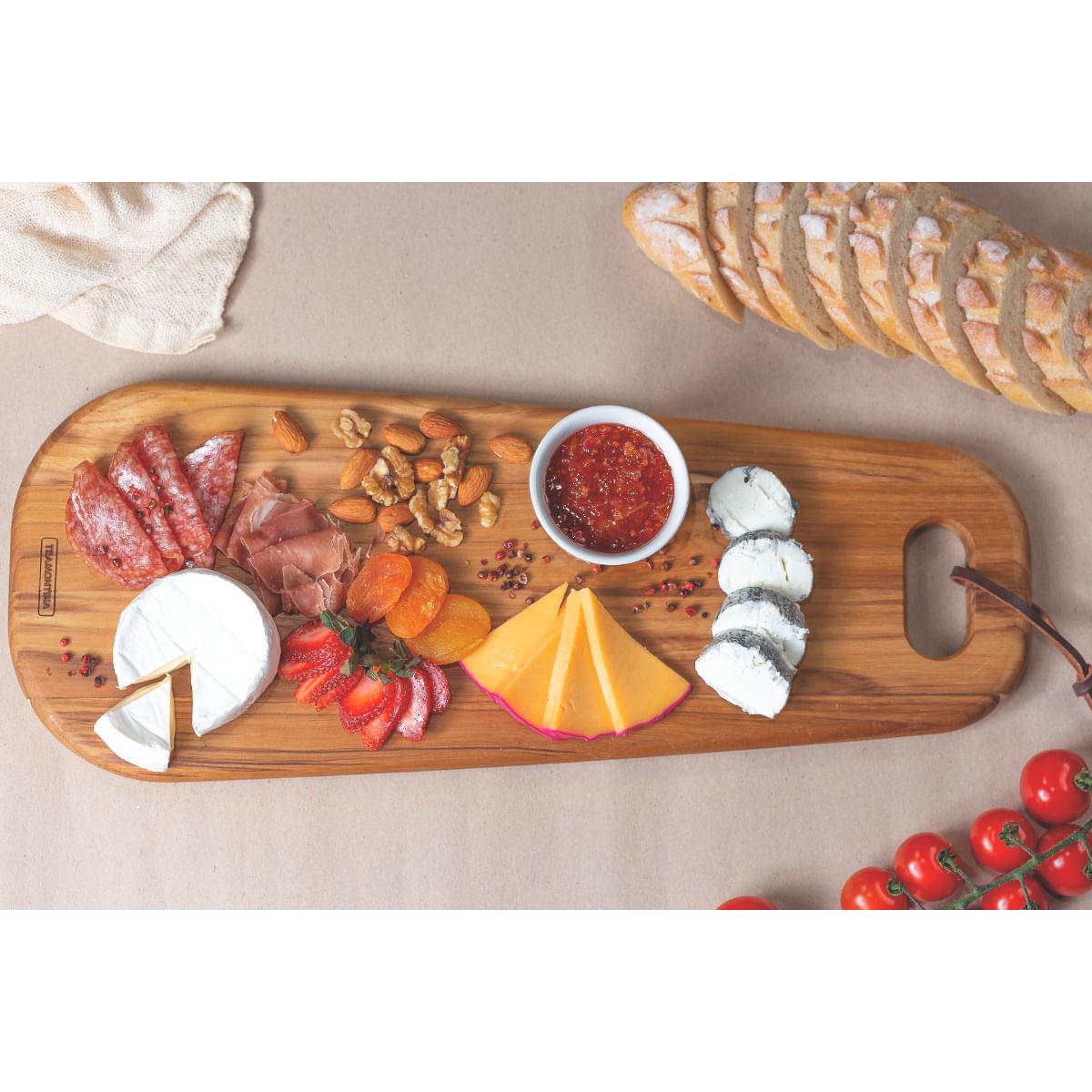 Tábua para Antepasto Tramontina Provence em Madeira Teca FSC 48x19 cm