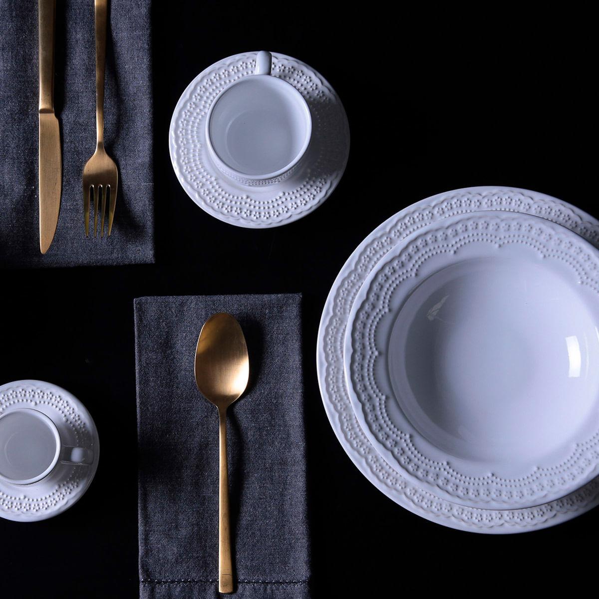 Aparelho de Jantar 30 Peças Madeleine Branco Porto Brasil