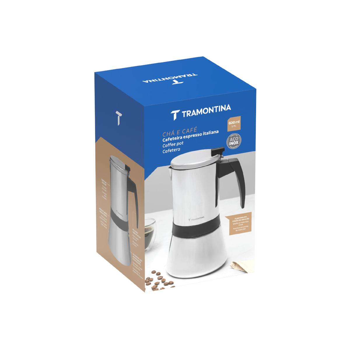Cafeteira Espresso Italiana Tramontina Aço Inox 600ml