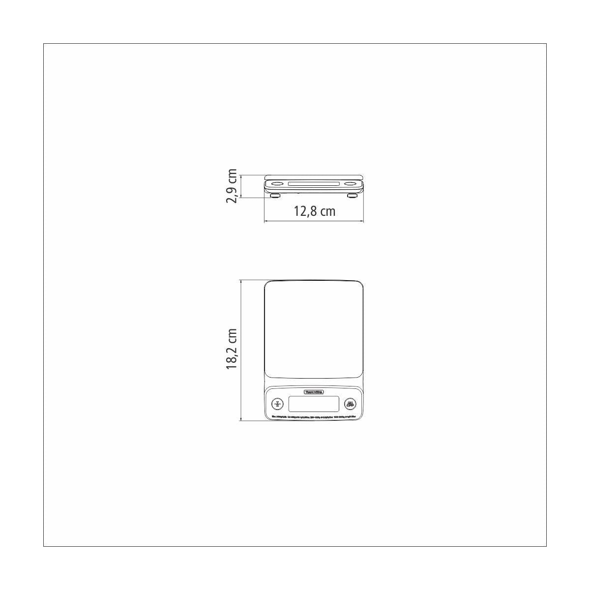 Balança Digital de Alta Precisão para Cozinha Tramontina Adatto com Base em Aço Inox