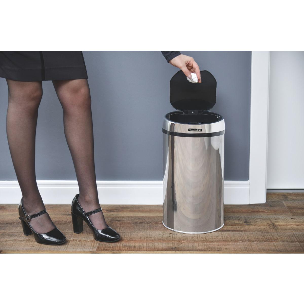 Lixeira Inox Tramontina Easy 12 L Automática com Sensor OUTLET 94900435