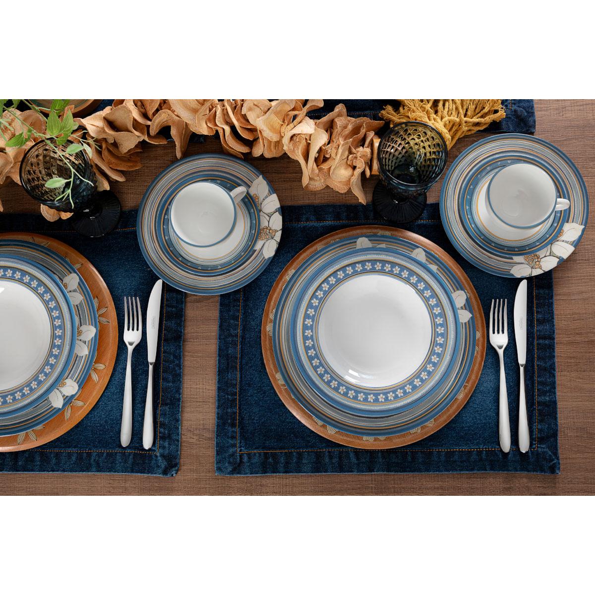 Aparelho de Jantar Tramontina Nix em Porcelana Decorada 30 Peças