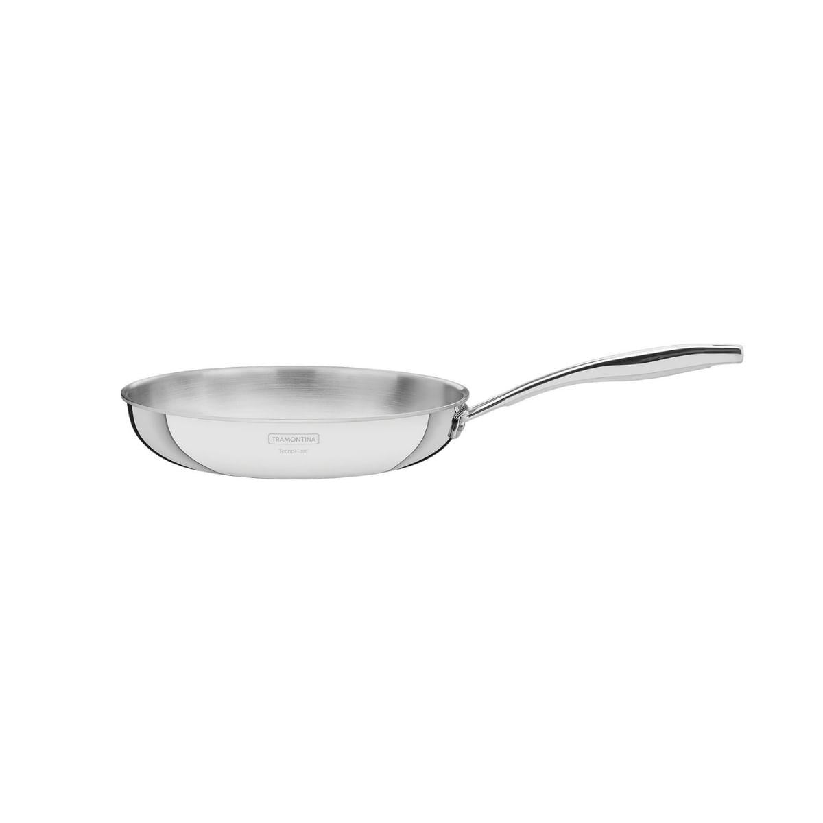 Frigideira Tramontina Grano em Aço Inox 24 cm 1,8L Fundo Triplo Compatível com Indução
