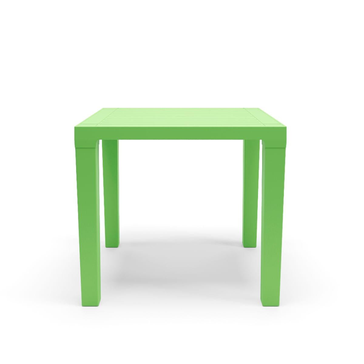 Mesa Niala Quadrada Verde Claro 80cm em Polipropileno Plaxmetal