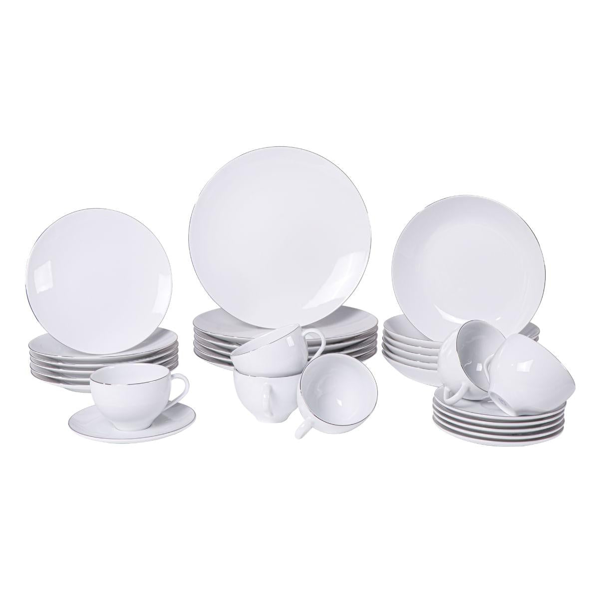 Aparelho de Jantar Tramontina Atena em Porcelana Decorada 30 Peças