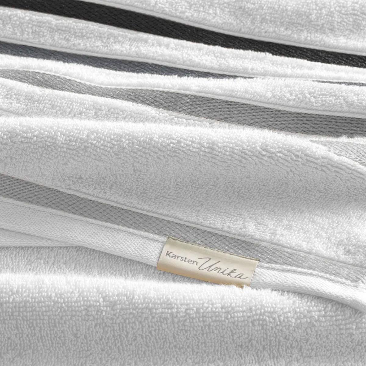 Toalha de Banho Karsten Fio Penteado Lumina Branco Cinza