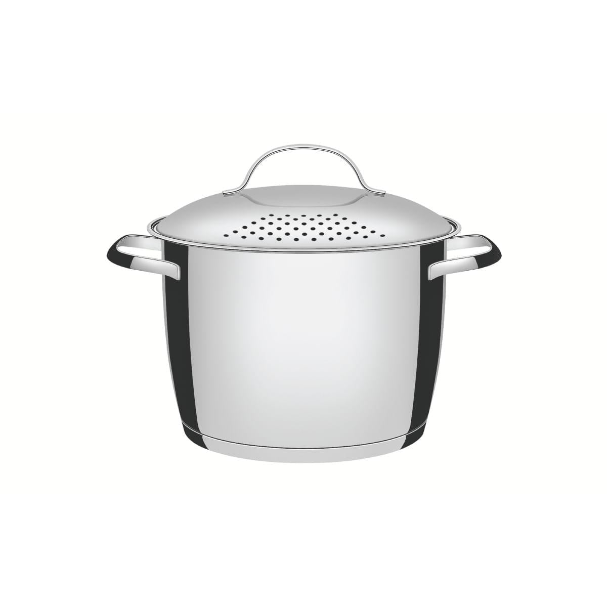 Espagueteira Tramontina Allegra Aço Inox com Fundo Triplo 22 cm 5,5 L