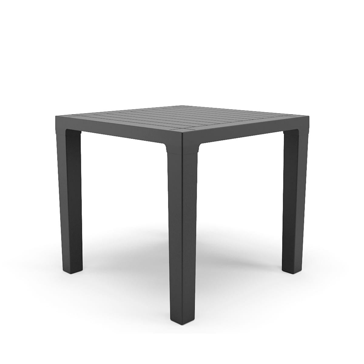 Mesa Niala Quadrada Preta 80cm em Polipropileno Plaxmetal
