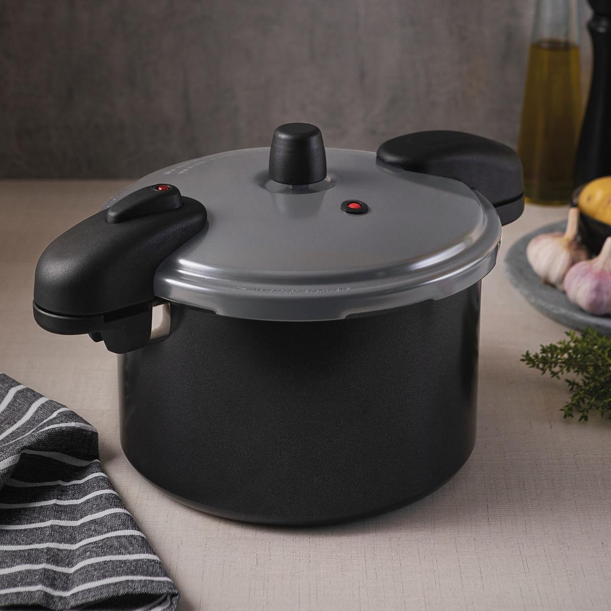 Panela de Pressão Tramontina Valência Black 7 L 24 cm em Alumínio com Revestimento Cerâmico