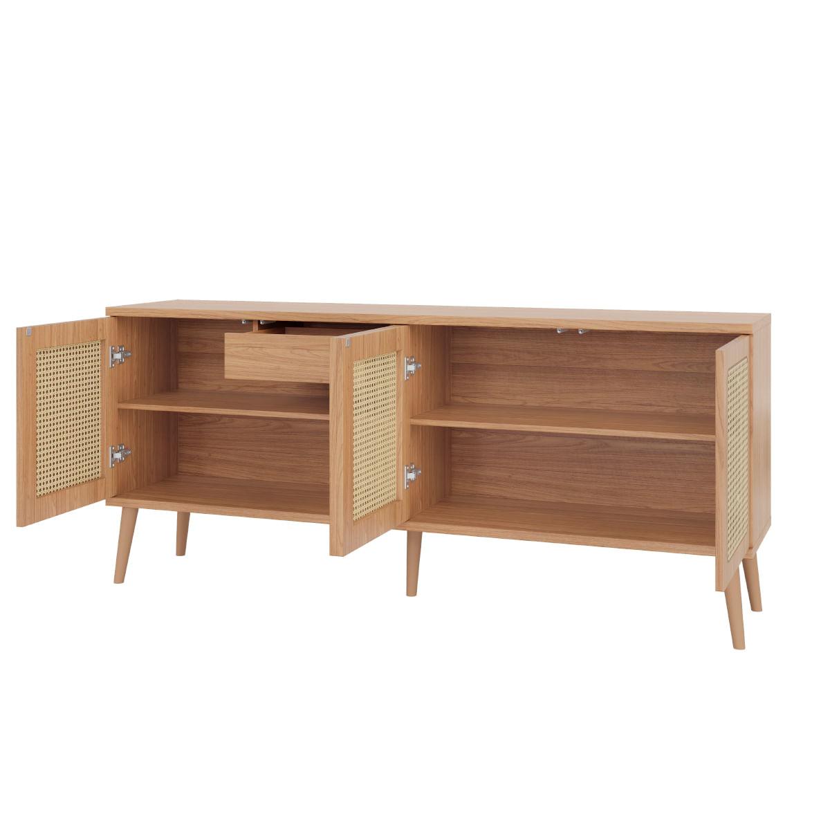 Balcão Tela em MDF 180 cm com 4 Portas Freijó Dalla Costa
