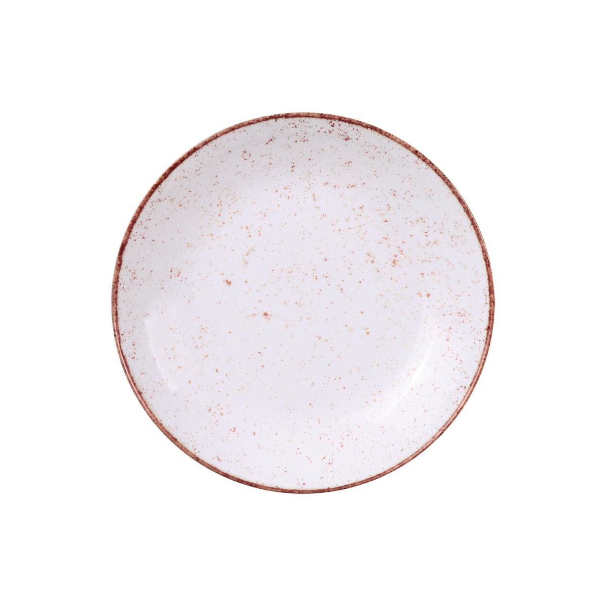 Prato Fundo Tramontina Rústico Marrom em Porcelana Decorada 22 cm