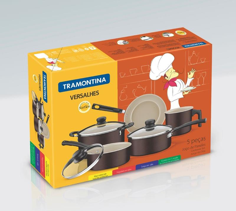 Conjunto de Panelas Antiaderente 5 Peças Versalhes Tramontina 20699093