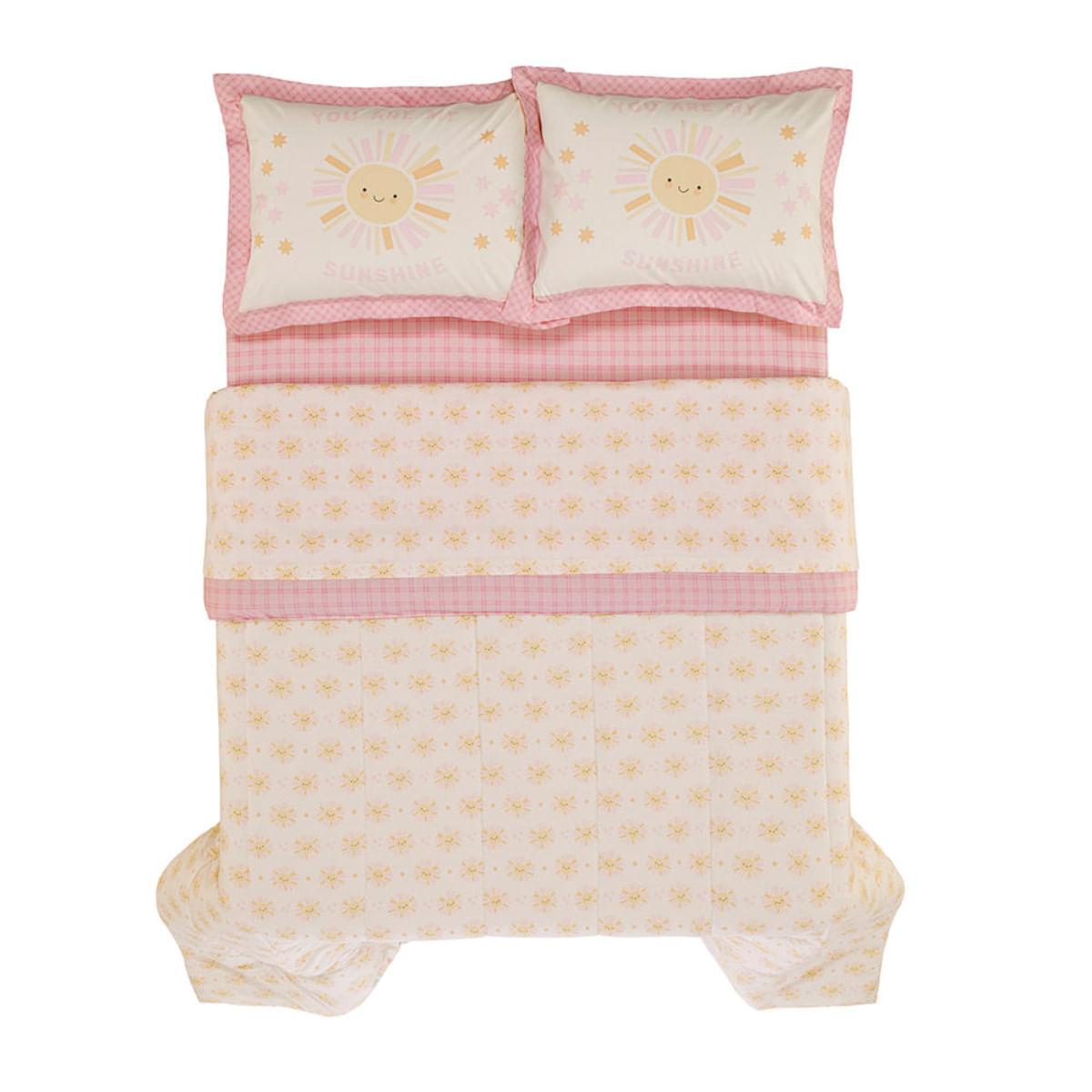 Edredom Infantil Casal Karsten 180 fios Percal 100% Algodão Nina Estampado