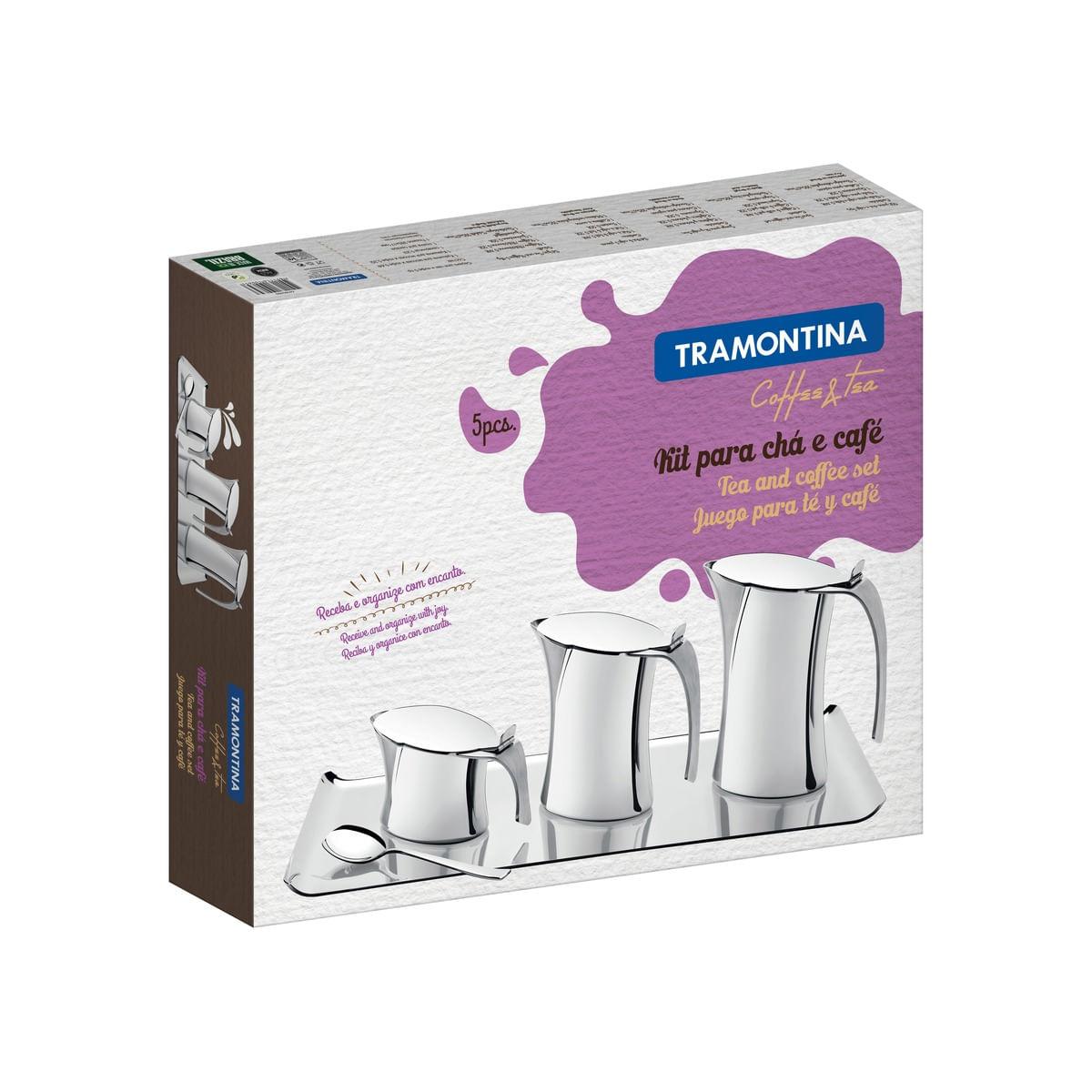 Kit para Chá e Café Tramontina em Aço Inox 5 Peças