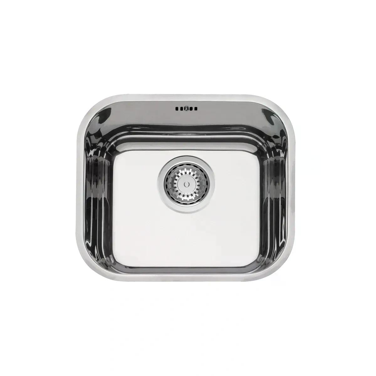 Cuba Tramontina Lavínia Plus 40 BL Inox Alto Brilho 40 x 34 cm Válvula 4 1/2 pol com Escape